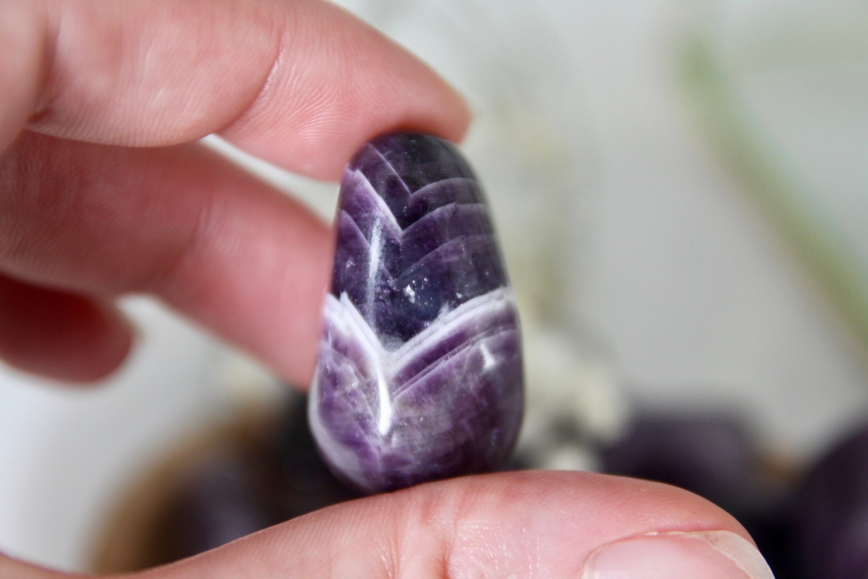 Améthyste Rubanée Qualité Aa/ Pierre Polies/Amethyste Roulée