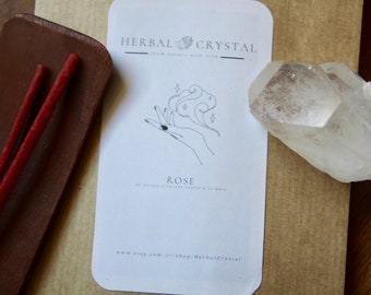 Hand-rolled rose incense - calm incense and love