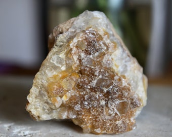 Quartz limonite - geode limonite - golden healer - gold healer quartz