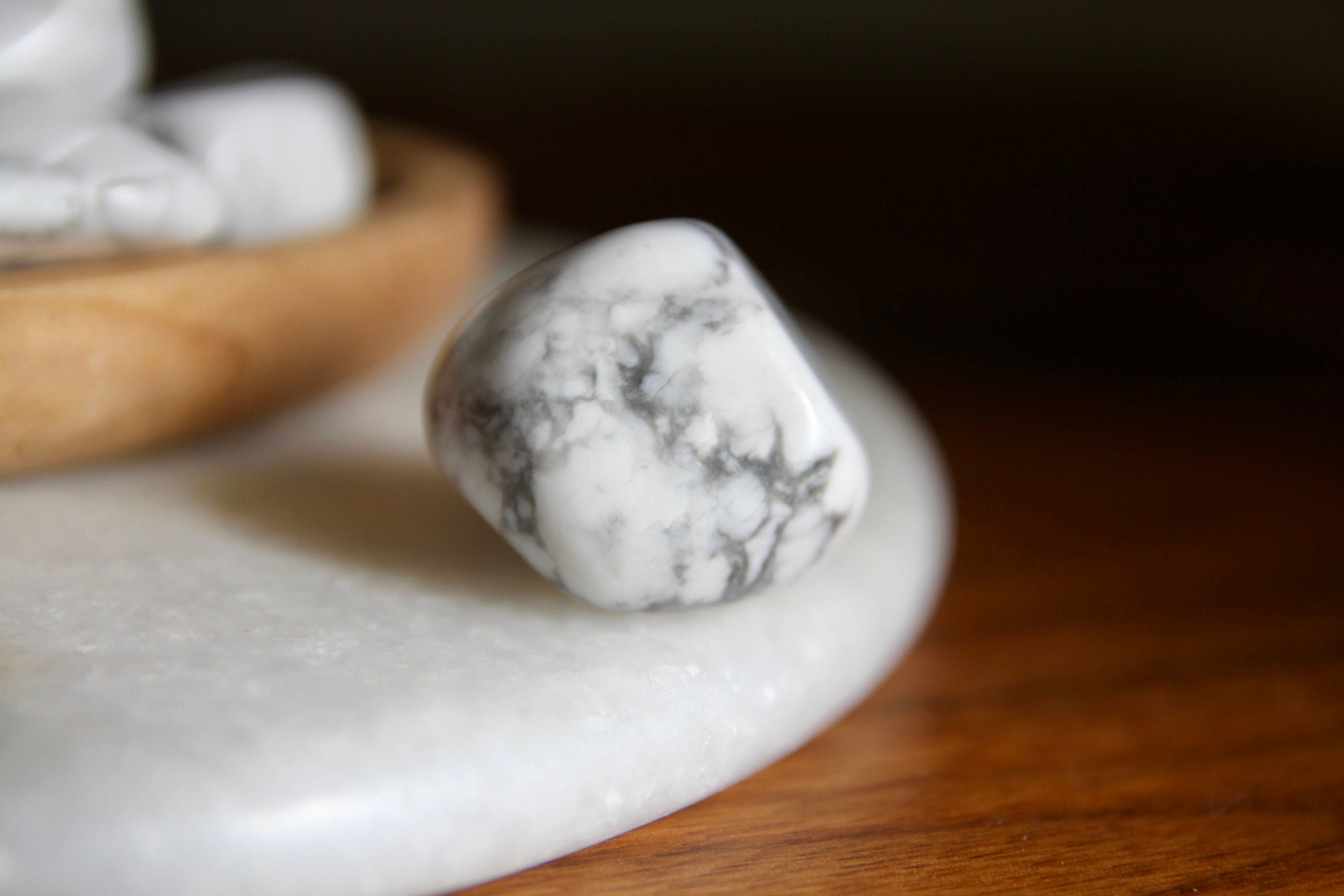 Pierre Roulée Howlite Qualité A - Lithothérapie Howlite