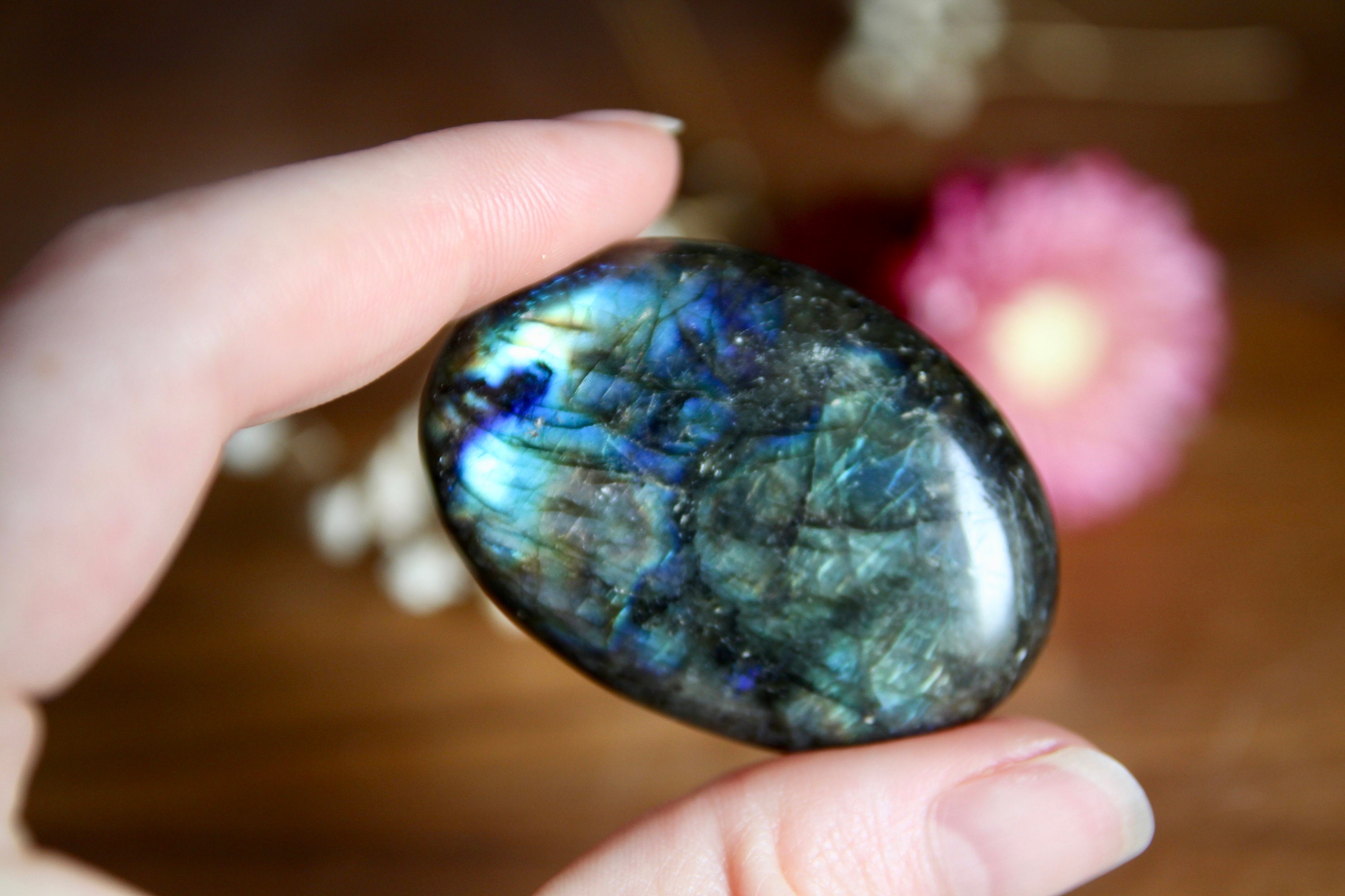 Labradorite Roulée Qualité Aaa- Galet Labradorite - Lithothérapie Pierre de Protection