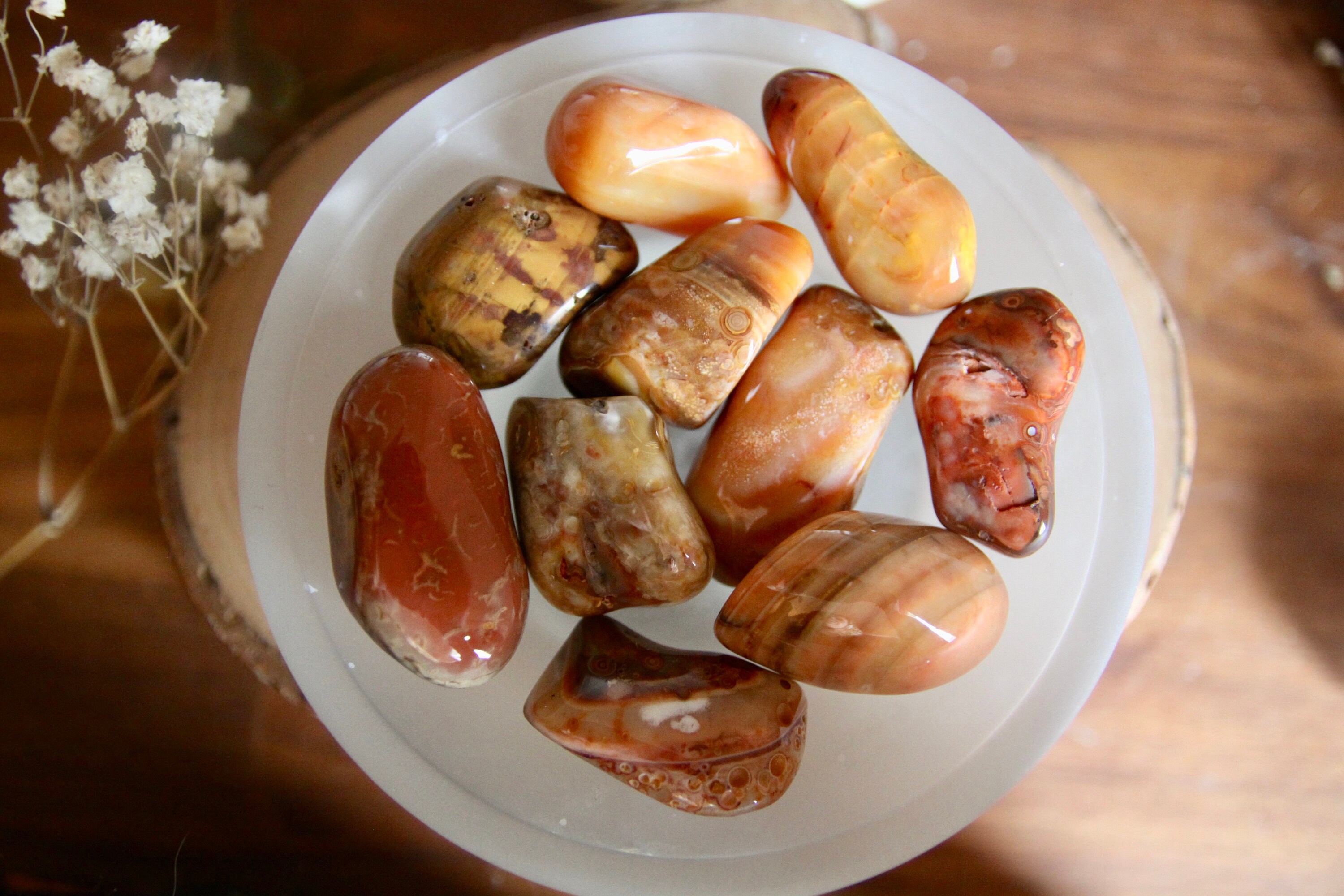 Agate Bandée Qualité A/Lithothérapie Ancrage et Chance