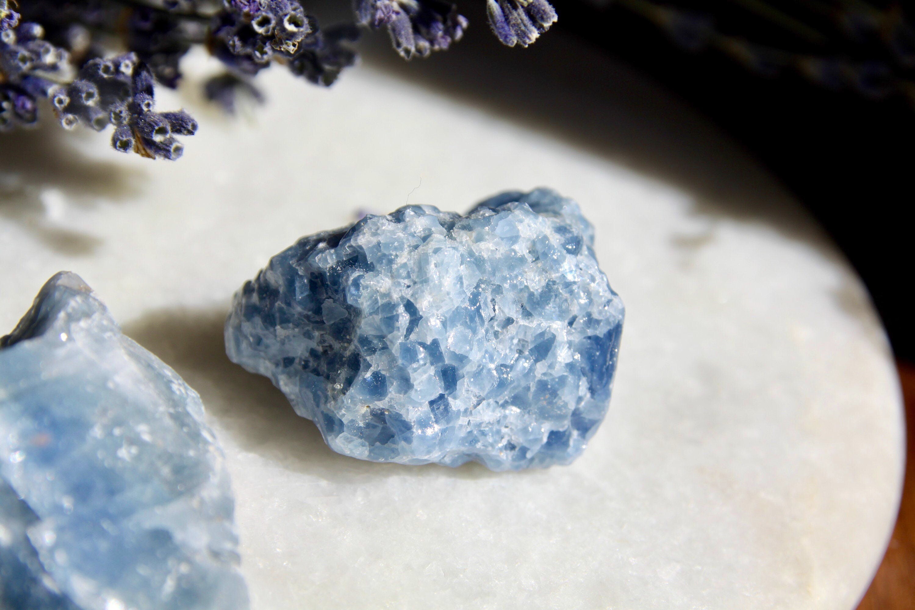 Calcite Bleue Brute/Lithothérapie Calcite Relaxation et Sommeil
