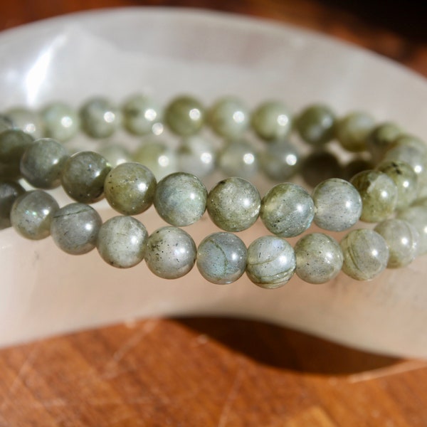 Bracelet labradorite perles 8mm