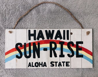 Hawaii License Plate Wall Hanging