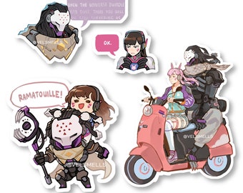 Overwatch - Ramattra and D.Va stickers