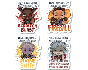 Baldur's Gate 3 - Wyll Gale Minthara Astarion stickers