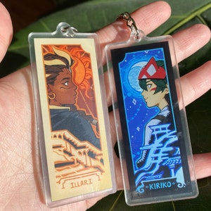 Overwatch- Kiriko and Illari charm and postcard