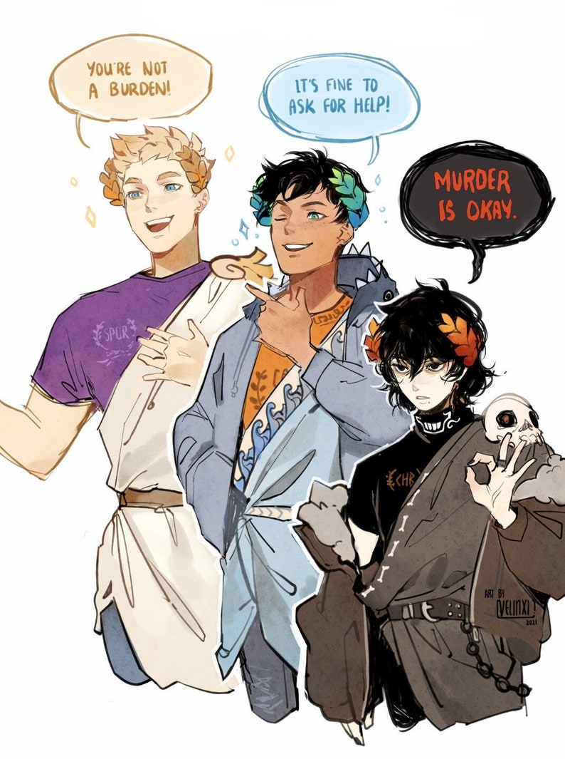 Percy Jackson  The Big Three / Nico mini prints image 1