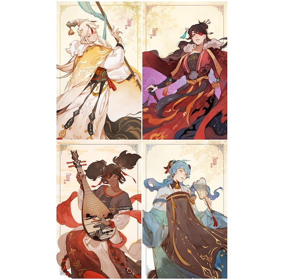 Genshin Impact- Ningguang Beidou Ganyu Xinyan art print