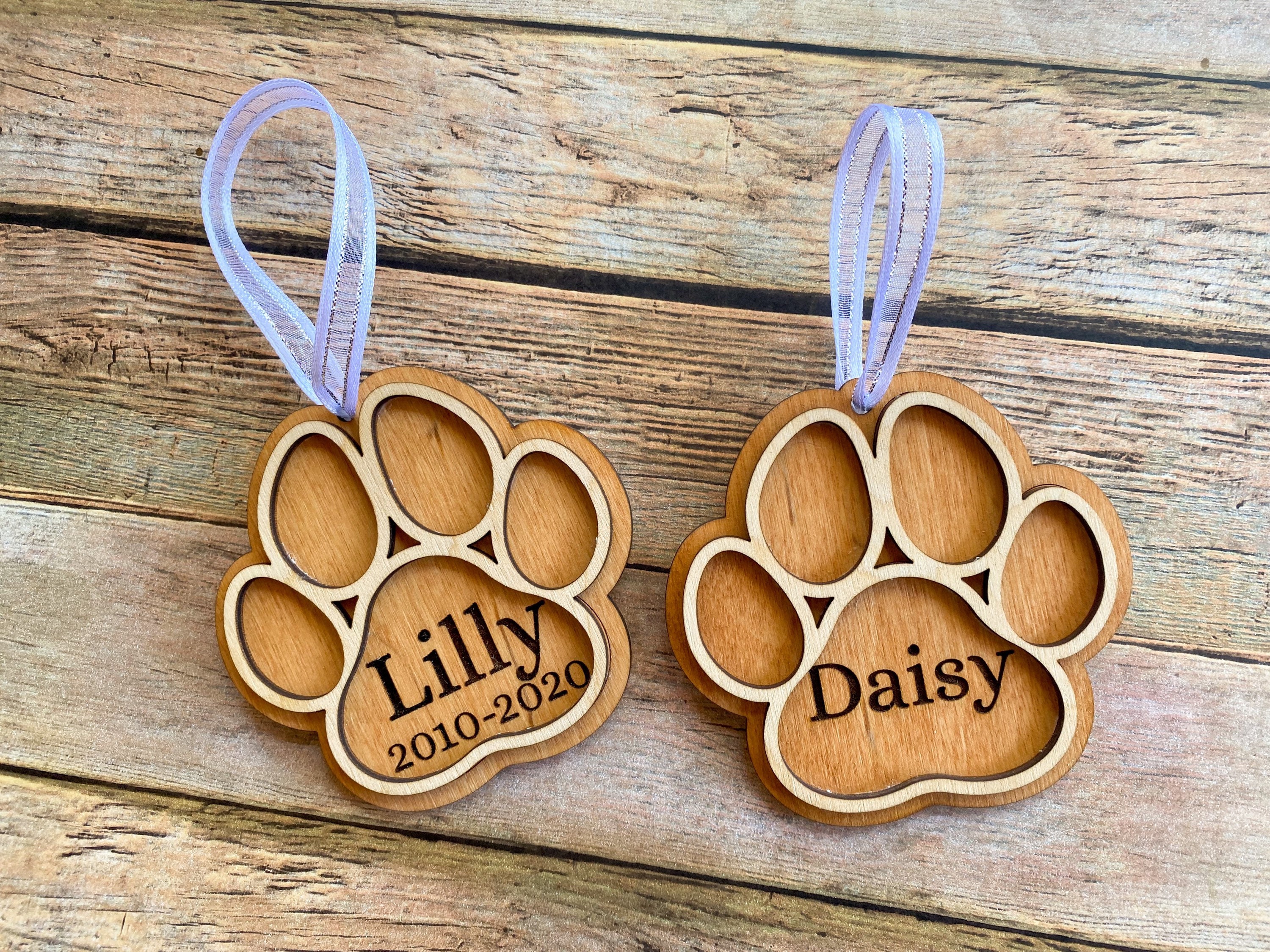 HolzPfote Print Ornament Andenken Katze Geschenk Hunde Etsy