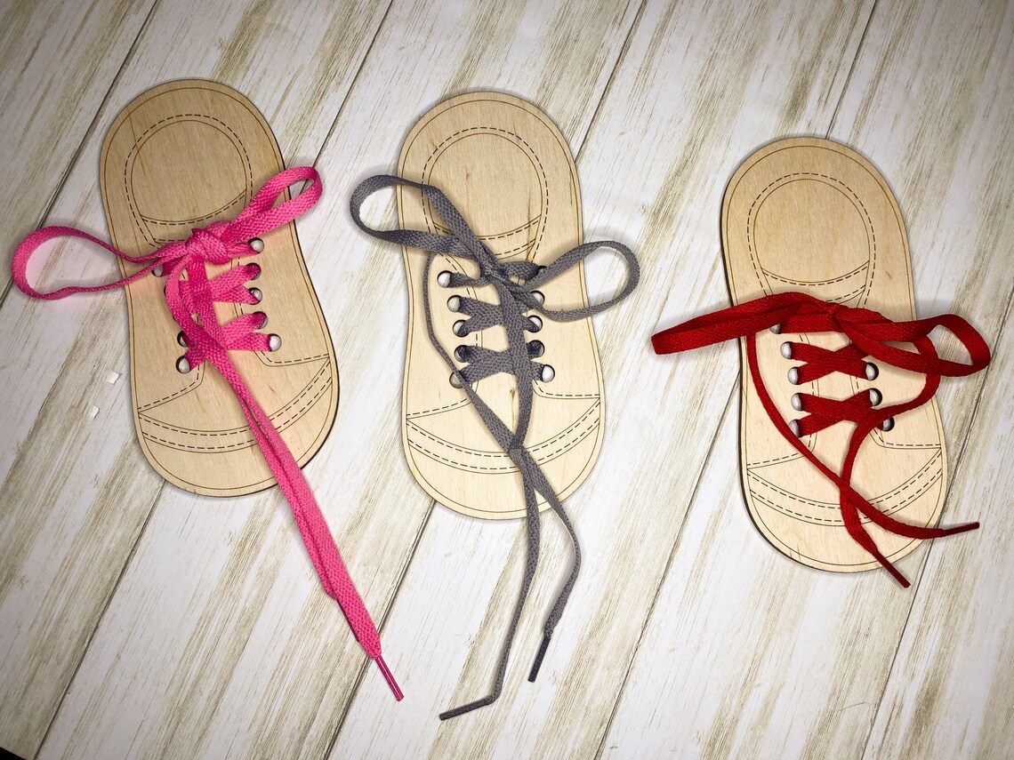 Learn How to Tie Shoe Laces Shoelace Shoe Lacing Learning Etsy