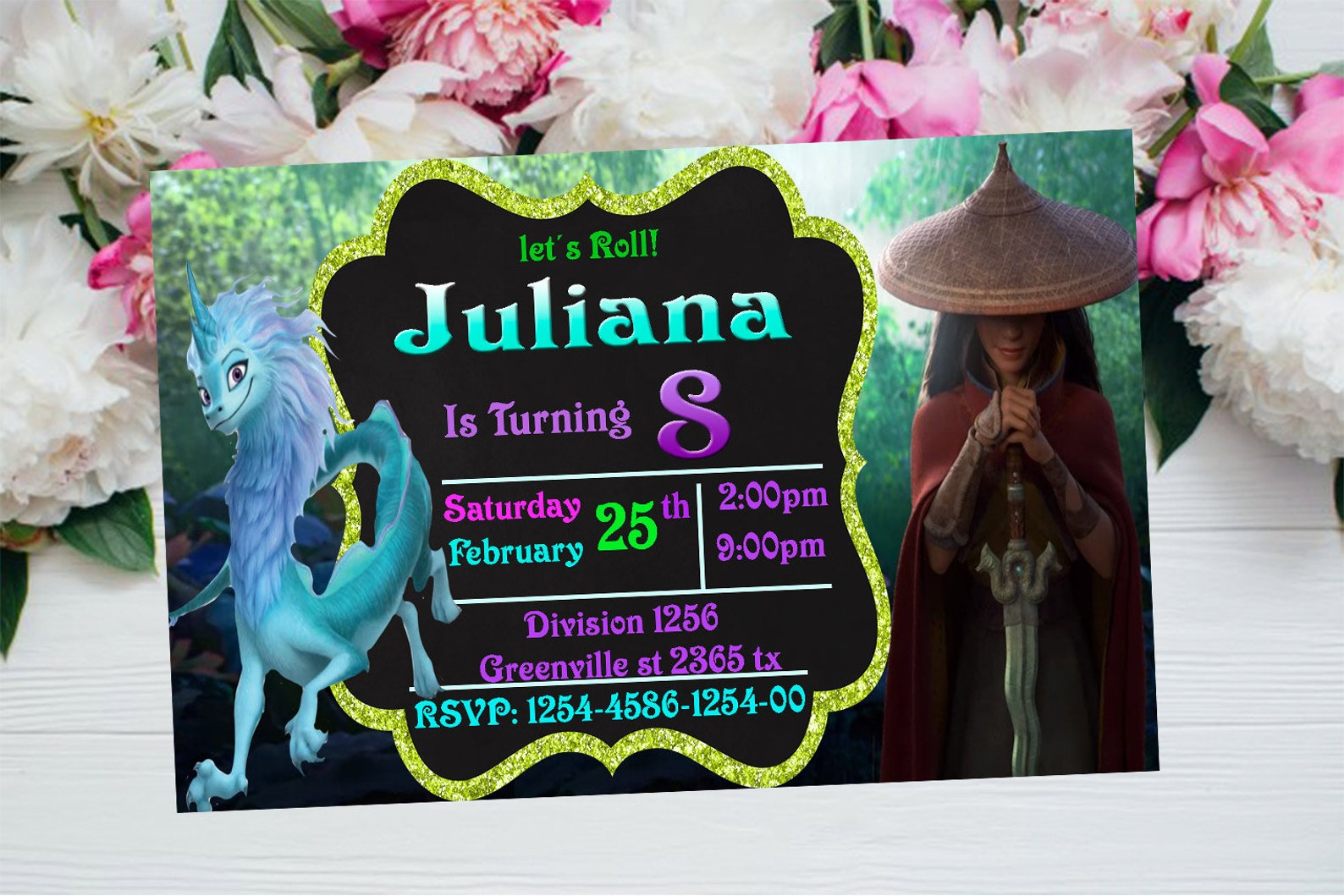 Raya Invitationraya Birthday Invitationraya Party Raya Etsy