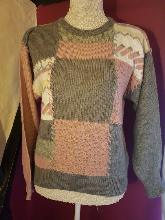 ombre patchwork jumper