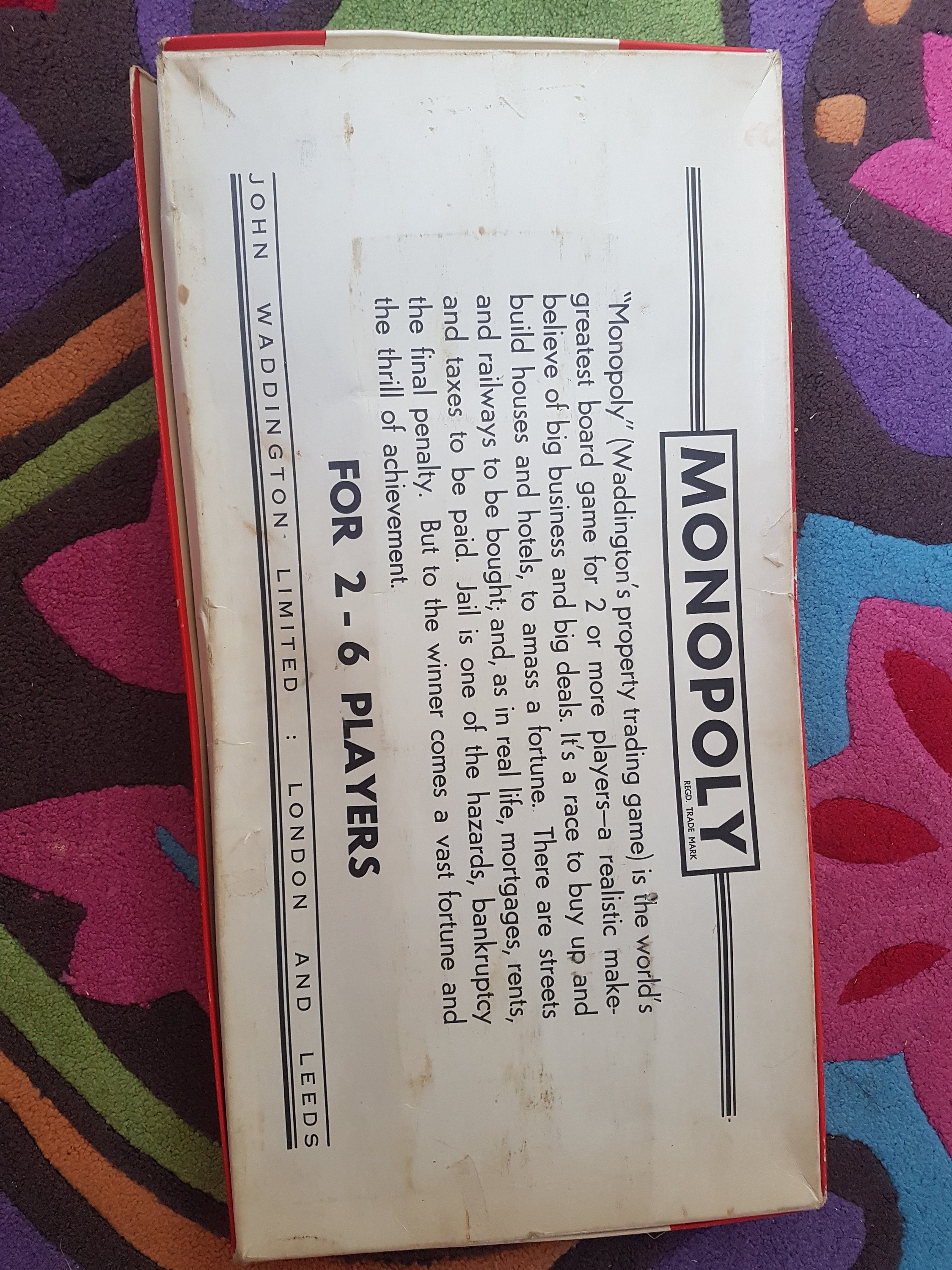 Monopoly Vintage Édition Anglaise (UK) - John Waddington (Années 60) - Jeux & Jouets