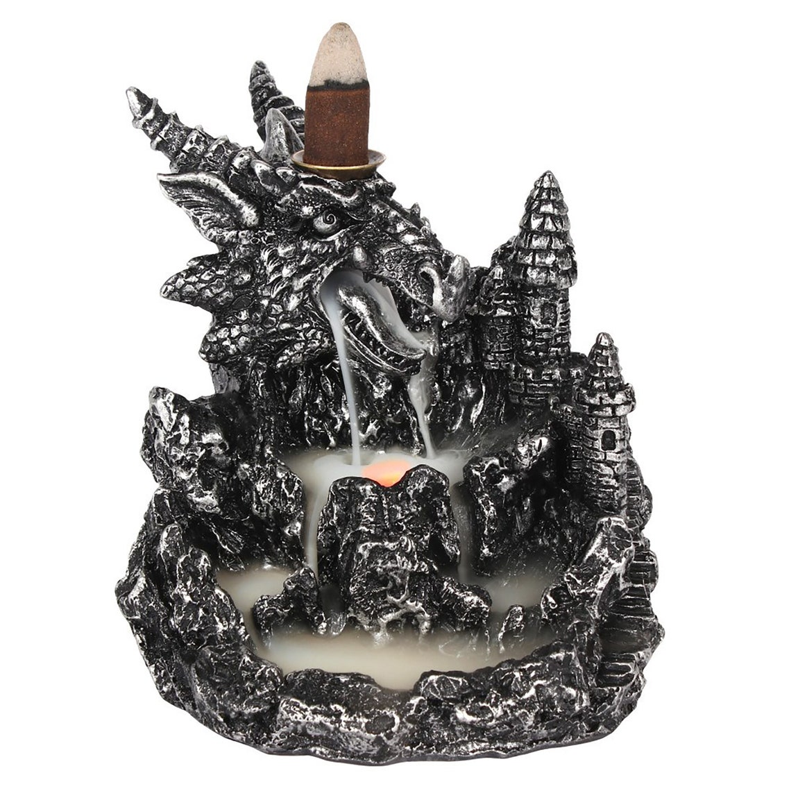 Backflow Incense Burners Large Pebbles Dragon Buddha Lotus Etsy UK