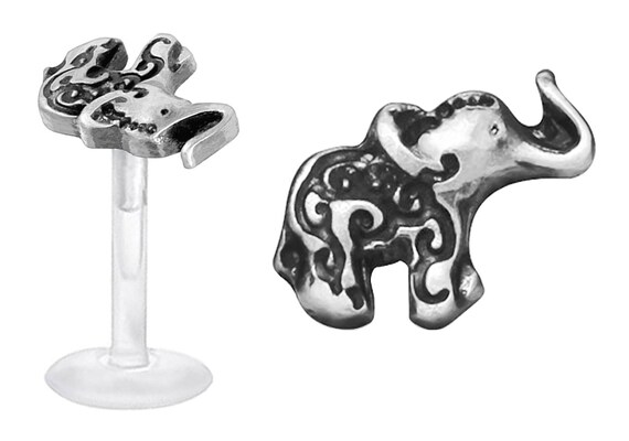 Fake piercing tragus small cone steel