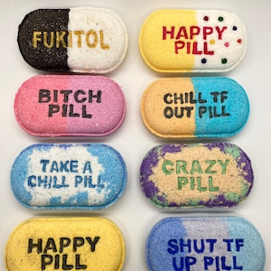 Pill bath bombs - adult drink scented - bath bombs - funny gifts - relaxation - spa gifts - Bath bombs - nurse gifts - medicine - humor