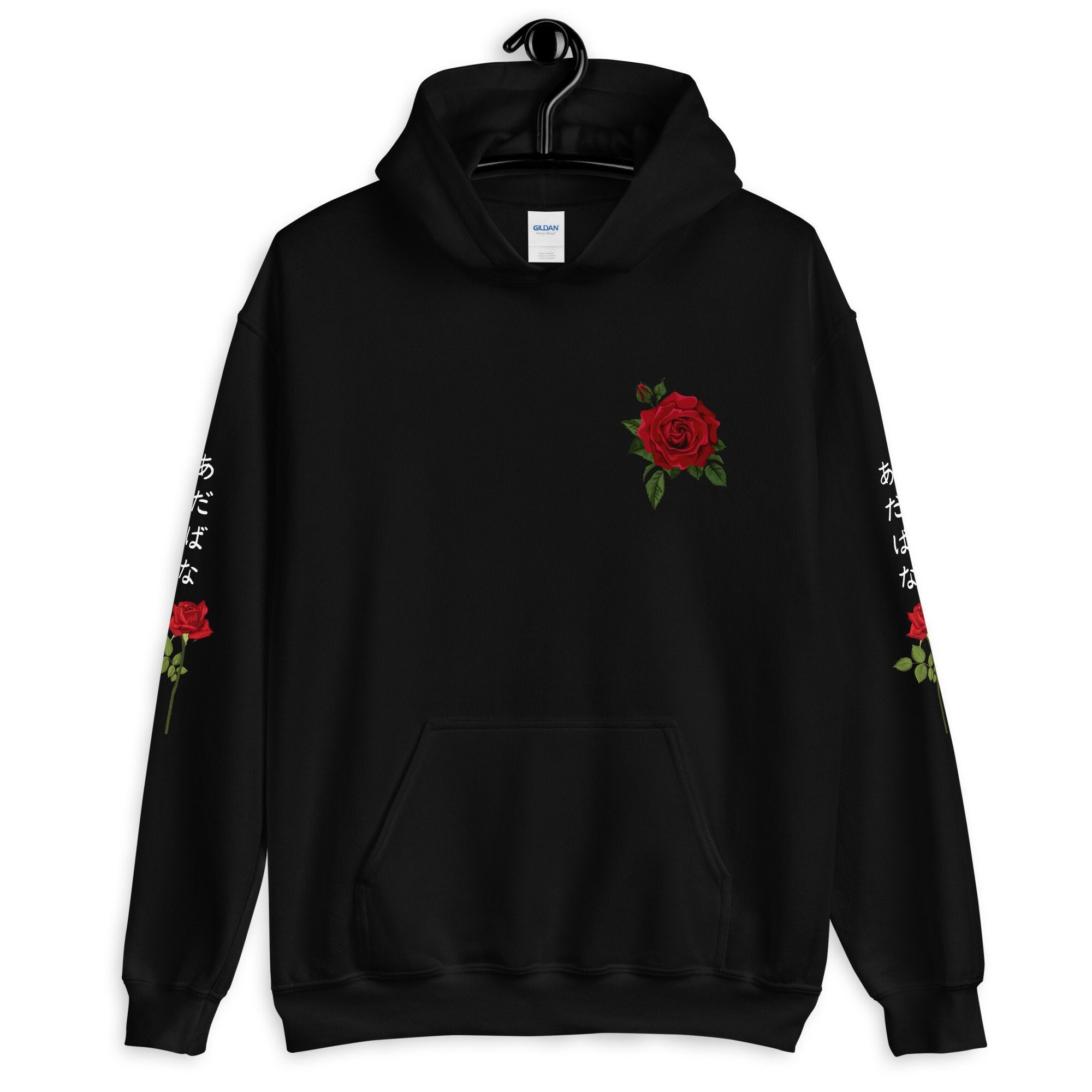 Japanese Rose Aesthetic Hoodie Japanese Hoodie Aesthetic - Etsy Singapore