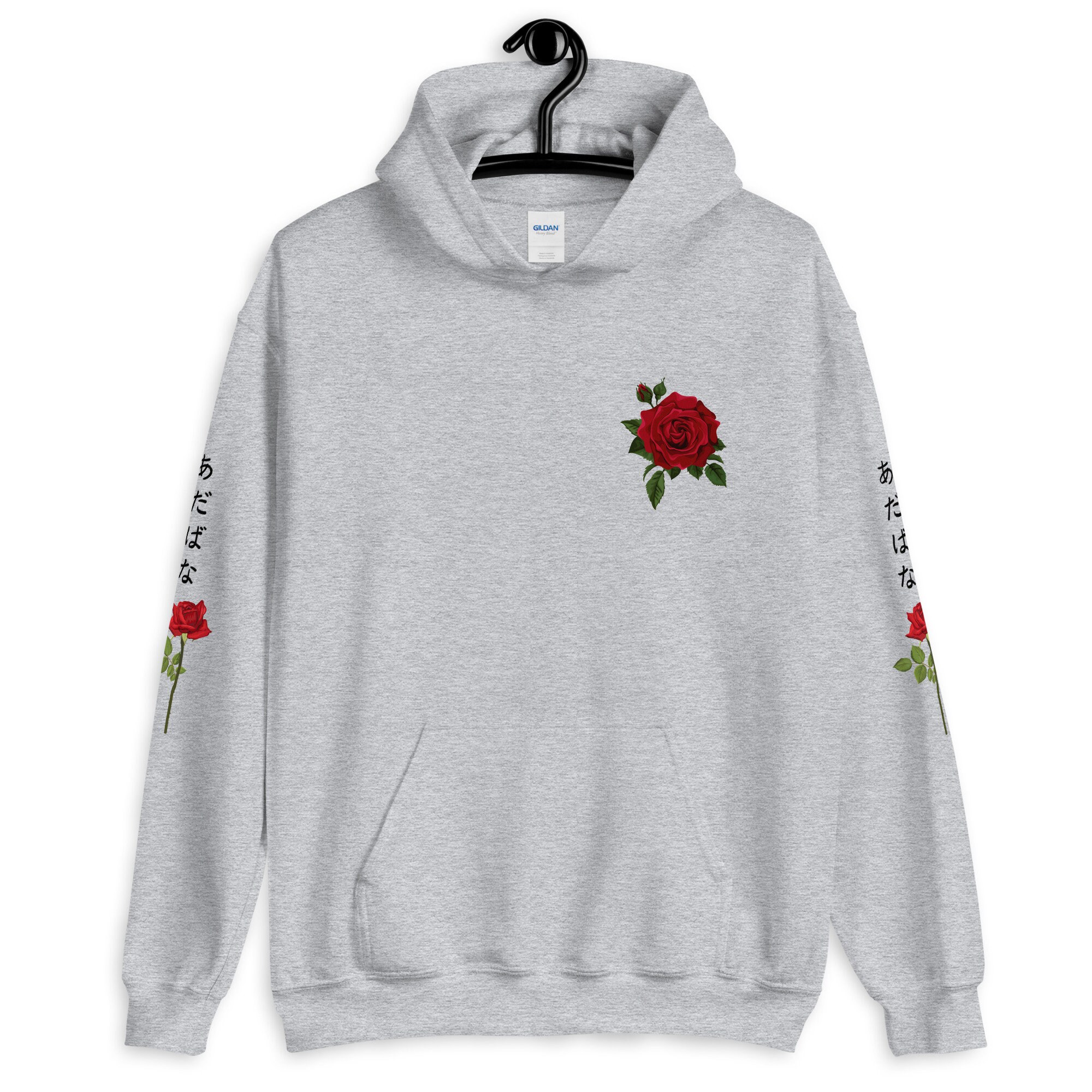 Japanese Rose Aesthetic Hoodie Japanese Hoodie Aesthetic - Etsy