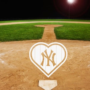 NY Yankees Inspired Pinstripe Heart Vinyl Decal | NY Yankees Decal | Re2pect Decal | Derek Jeter | New York | Positive | Car Decal | Yeti