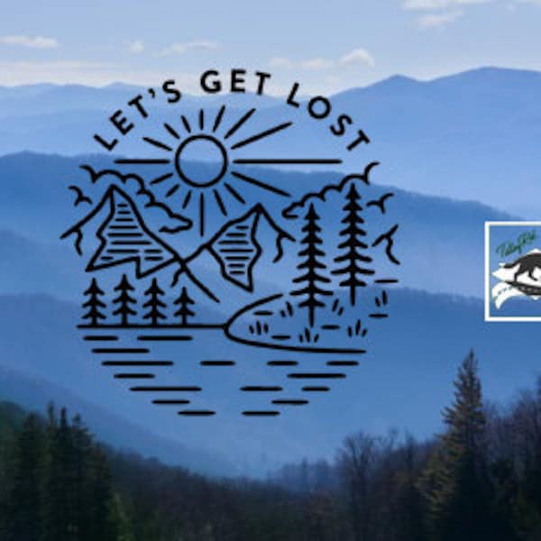 Let's Get Lost Vinyl Decal | Laptop Decal | Car Decal | Yeti Decal | Explore | Hiking | Nature Outdoors | Camping | Wanderlust | Positive