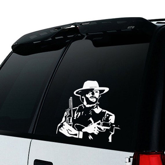 Clint Eastwood Face  Silhouette car window/laptop  Vinyl  Decal/Sticker
