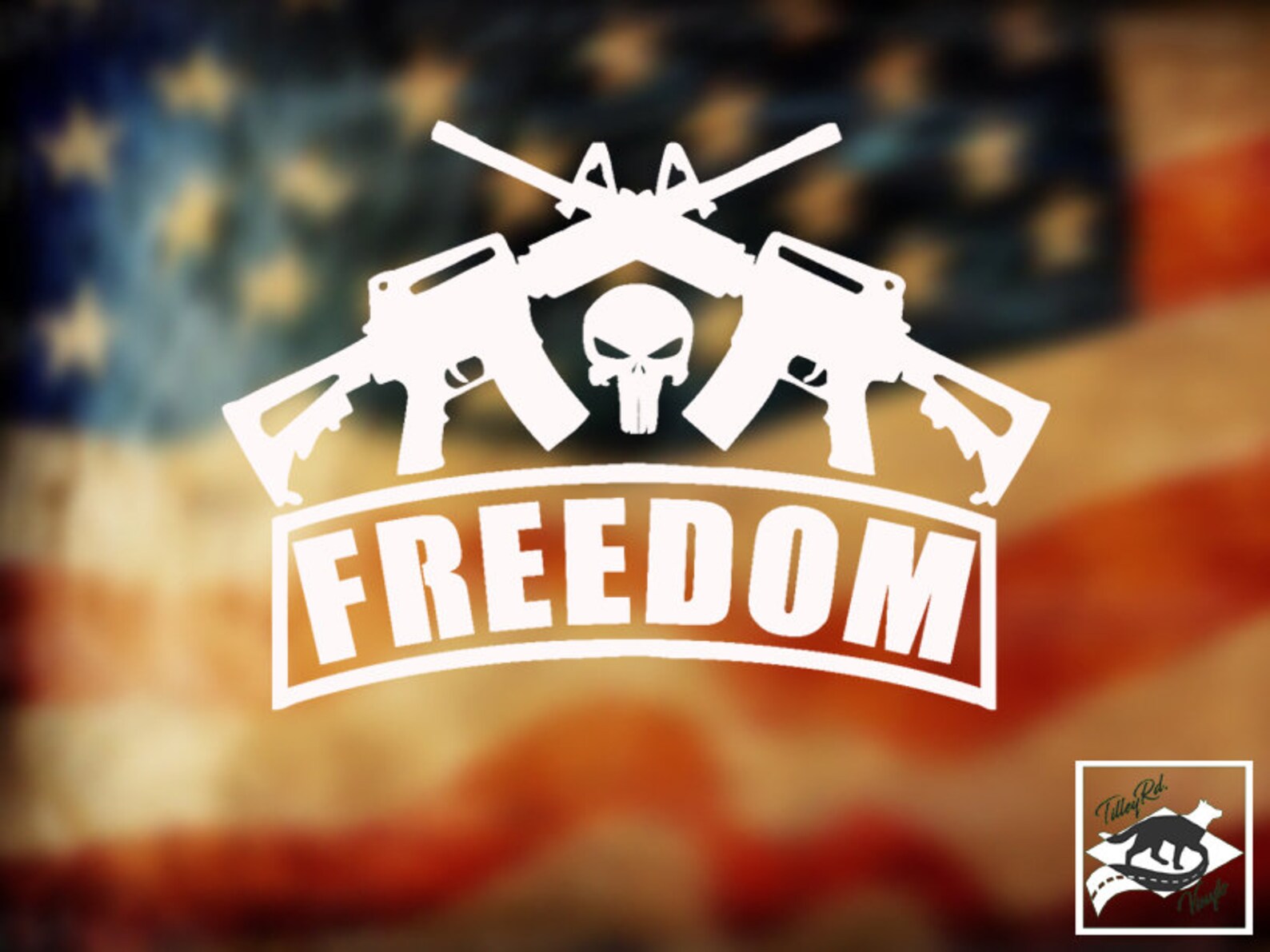 Freedom and Guns Vinyl Decal Car Decal Laptop Decal 2A Etsy.de