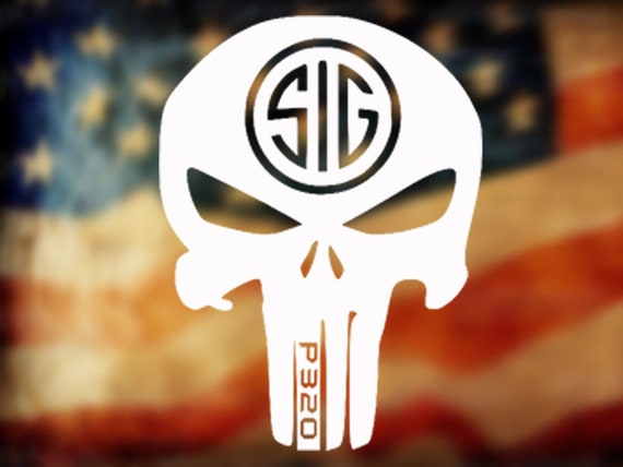 Decal WHITE 6 inch Free Star decal Marine Corps USMC Punisher Skull Sticker