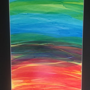 Alcohol Ink Art, Alcohol Ink Painting, Wall Art, Original Art, Abstract Art, Abstract, Home Decor, rainbow