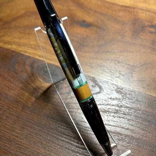 Authentic Wood from Birthplace shops of Benjamin Franklin and 100 Dollar Bill Ballpoint Pen