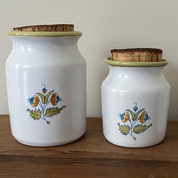 Vintage Kanister, Kanister mit Korkdecke, Vintage Küchenkanister
