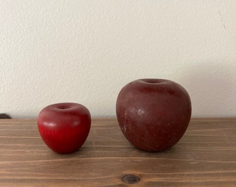 Vintage Wooden Apples, no stems