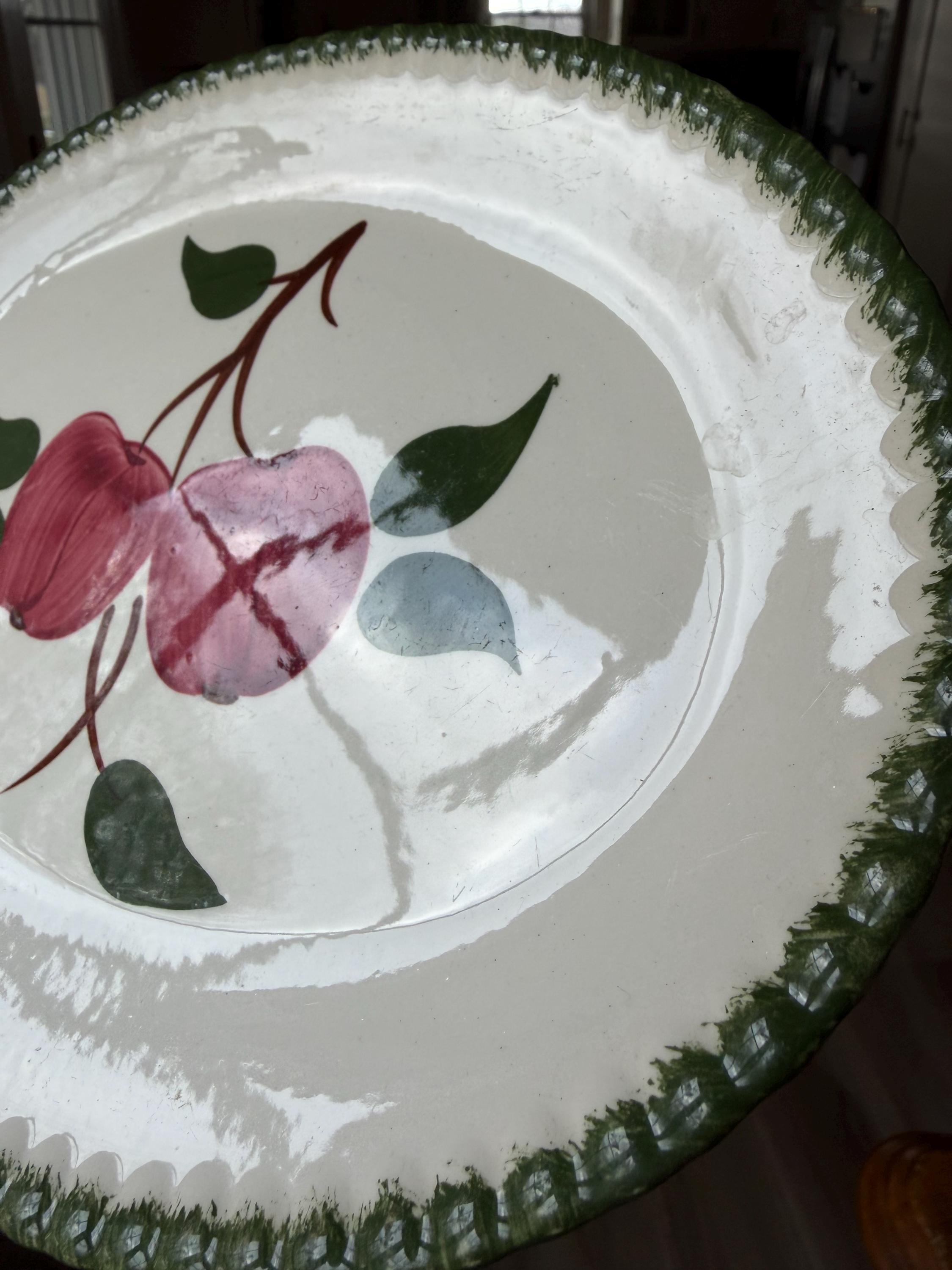 Vintage Oval Apple Plates, Blue Ridge Southern Pottery “quaker Apple ...