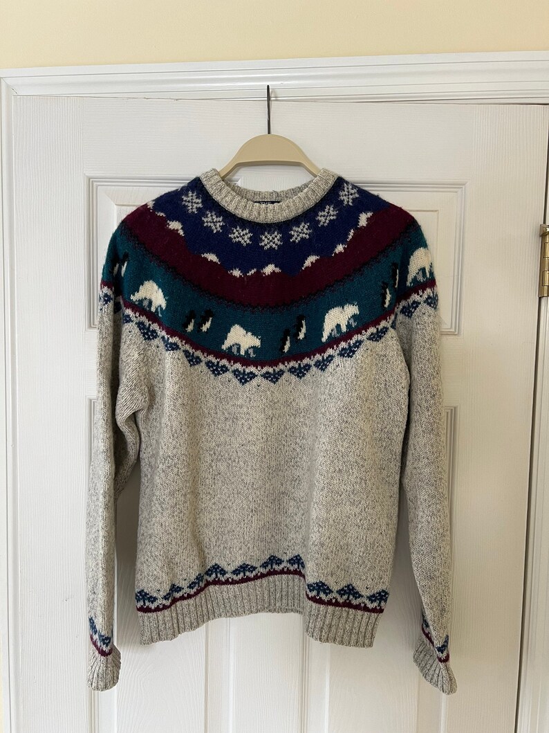 Vintage Woolrich Sweater, Fair Isle Woolrich Sweater, Penguin and Polar ...