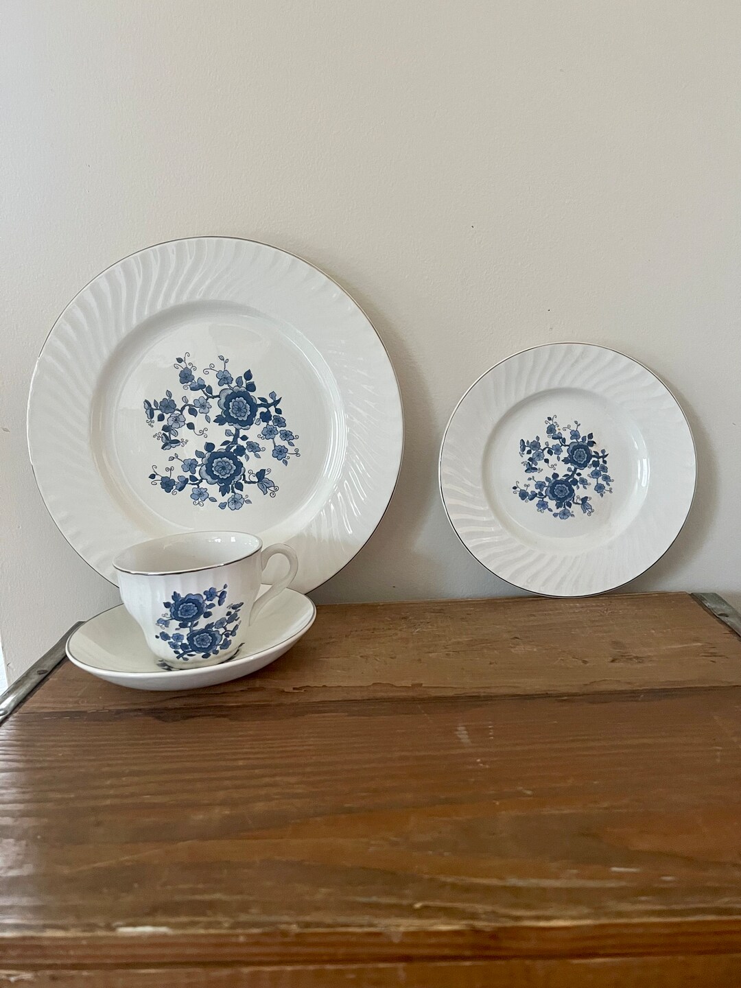 Vintage Royal Blue Ironstone Enoch Wedgewood tunstall Ltd. England