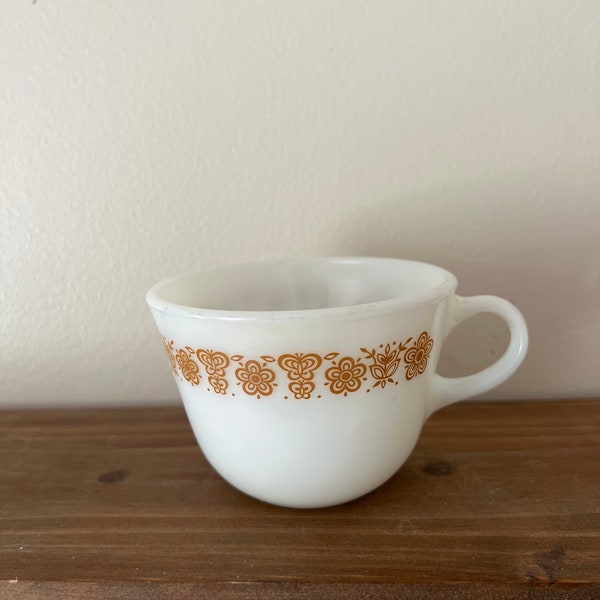 Vintage Pyrex butterfly gold mug, vintage Pyrex mug