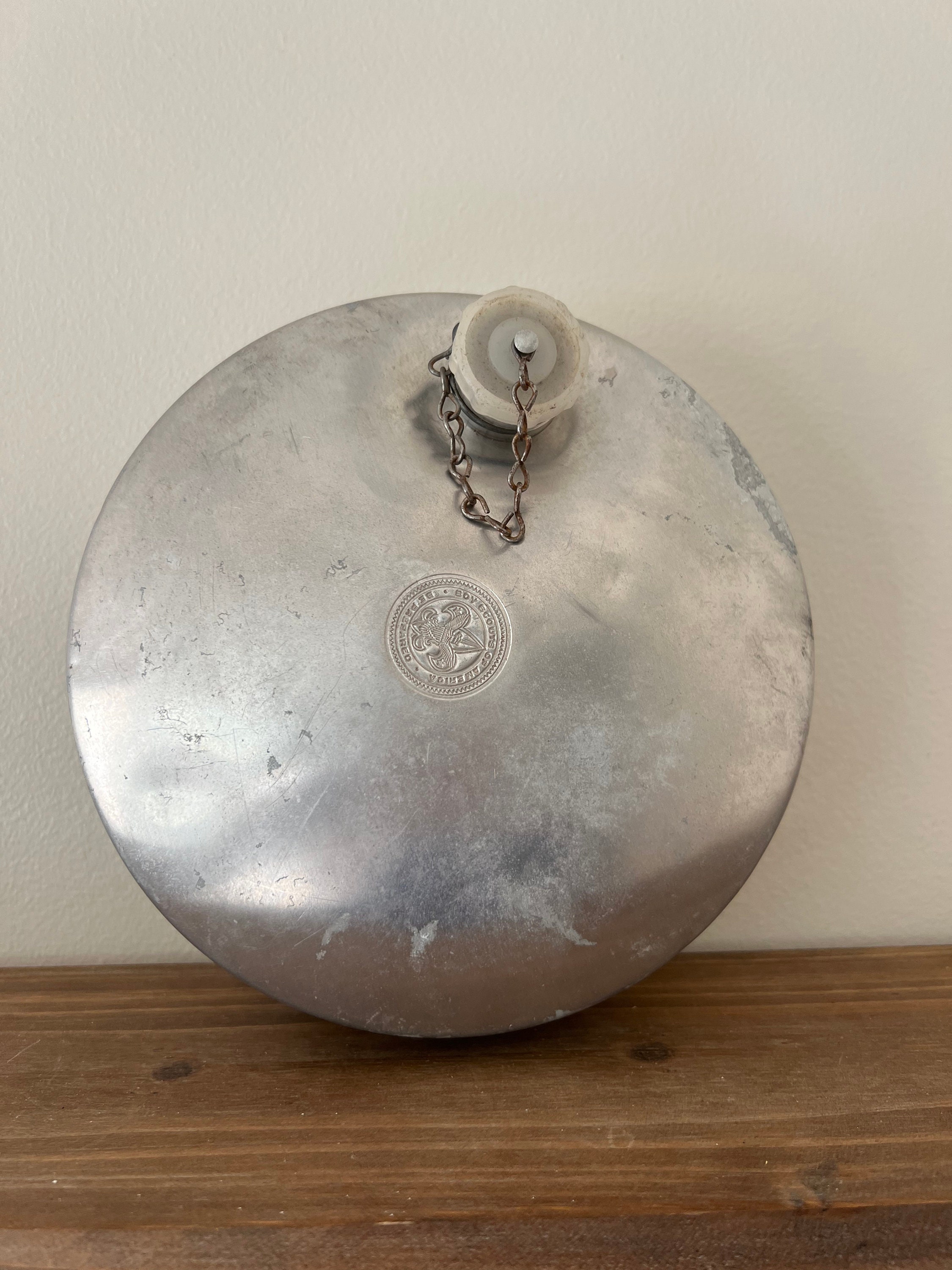 Vintage Boy Scout Canteen Round Tin Boy Scout Canteen Metal Etsy