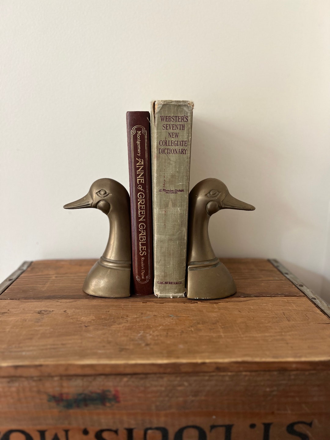 Vintage Duck Bookends Brass Duck Bookends Brass Ducks Etsy