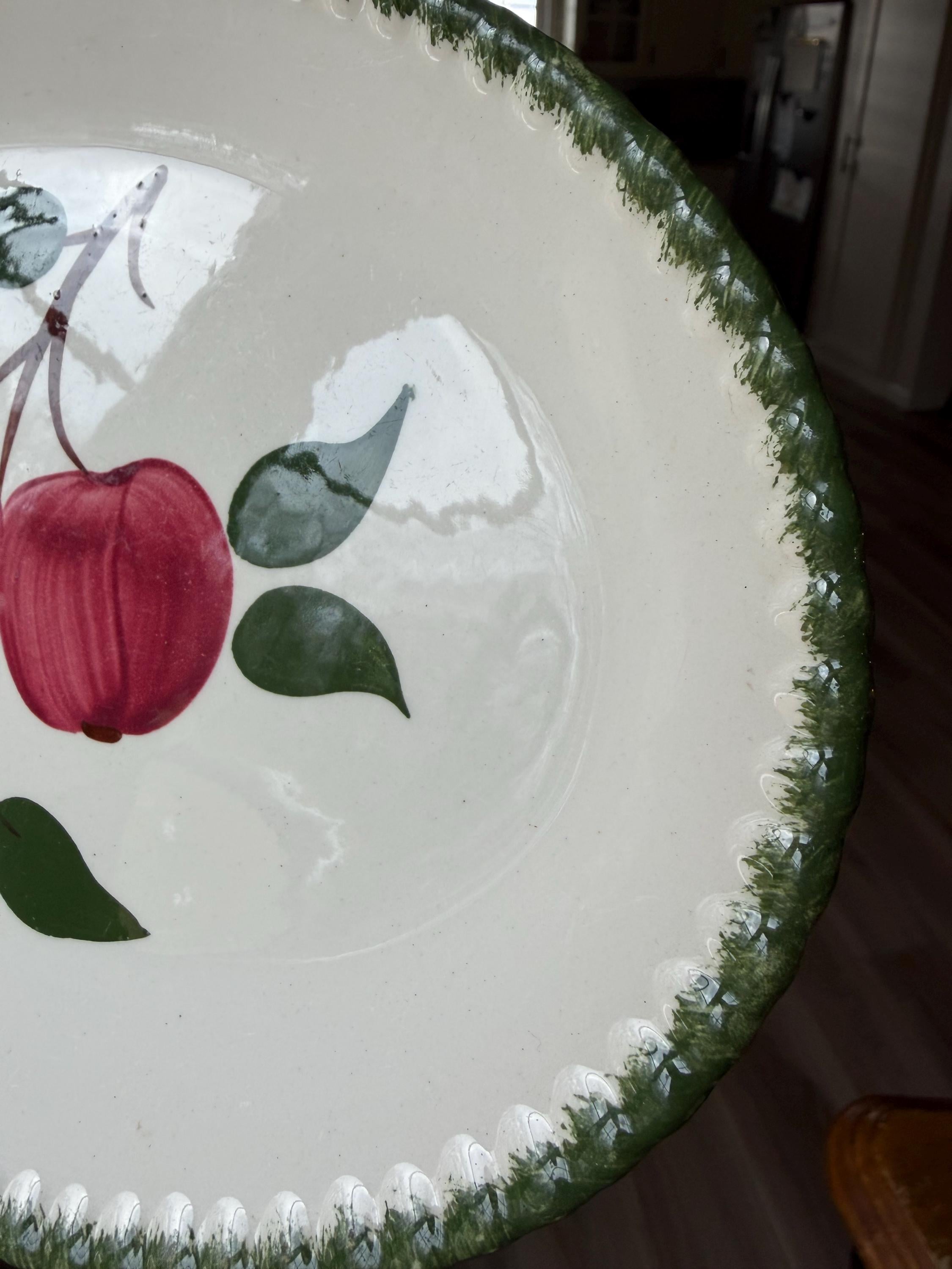 Vintage Oval Apple Plates, Blue Ridge Southern Pottery “quaker Apple ...
