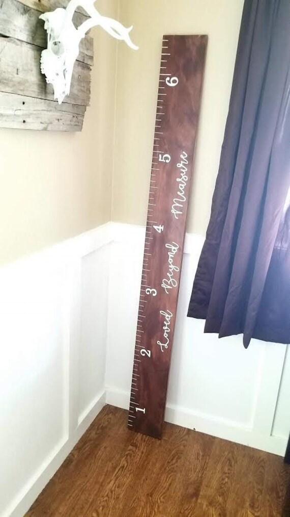 Wooden Growth Chart Ruler Loved Beyond Measure Growth Chart Etsy