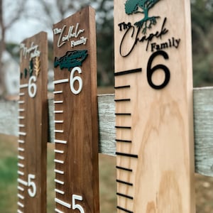 Personalized Family & Kids Growth Chart | Large Ruler 3d| Nursery Decor | Wood Wall Ruler