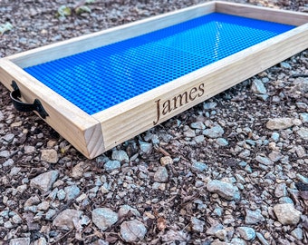 Personalized Building Block Tray: Engraved Baseplate, Kids' Play & Storage