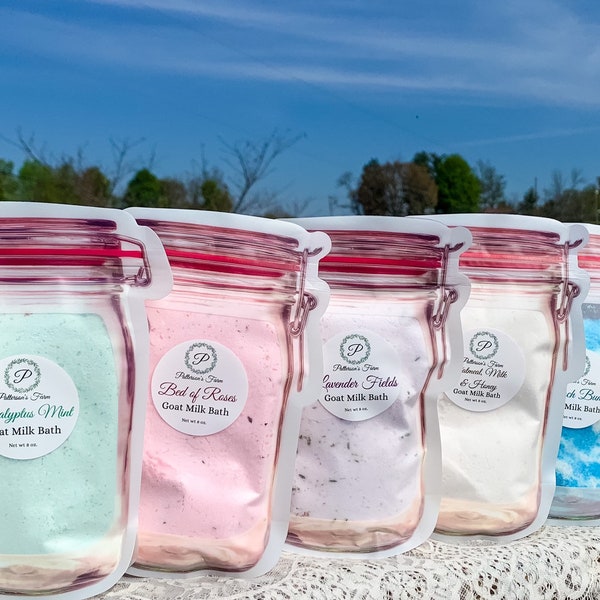 Goat Milk Bath Powder | Bath Fizz | Bath Bomb Powder | Milk Bath Soak | Skin Softener | Bath Dust | Bath Salts | Stress Relief