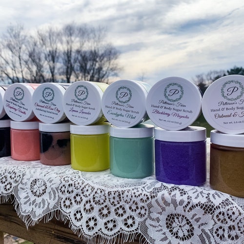 Hand & Body Scrub Sugar Scrub Skin Polishing Exfoliating Etsy