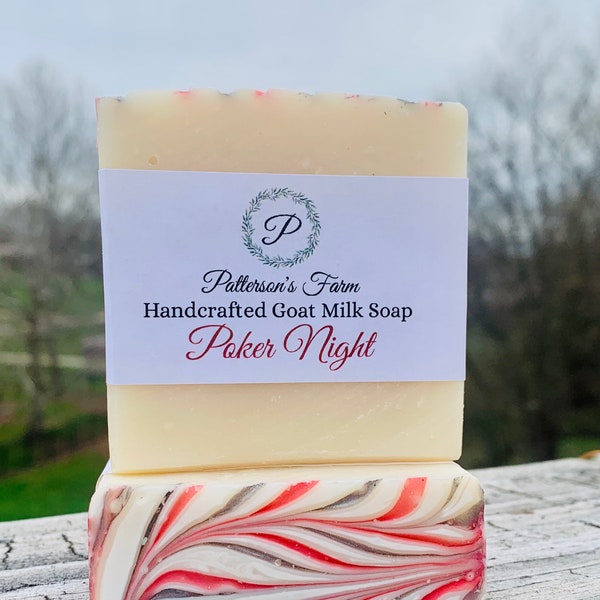 Poker Night Goat Milk Soap | Masculine Soap | Bourbon & Tobacco Soap | Handcrafted Soap