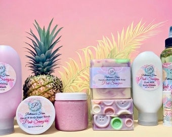 Pink Sangria Mother’s Day Collection | Bath | Spa | Goat Milk Skin Care | Soap | Tropical Fruit | Mom