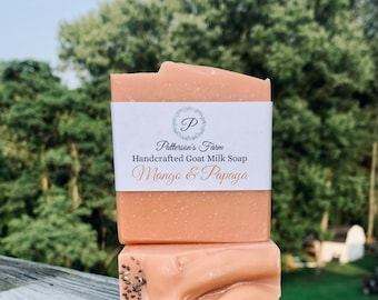 Mango & Papaya Goat Milk Soap | Natural Goat Milk Soap | Handcrafted Soap | Summer | Tropical