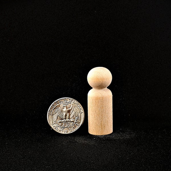 20 Montessori toy, small Wooden Peg Dolls - Blank peg dolls - Boy Wooden peg people - "child" size pegdoll - United States