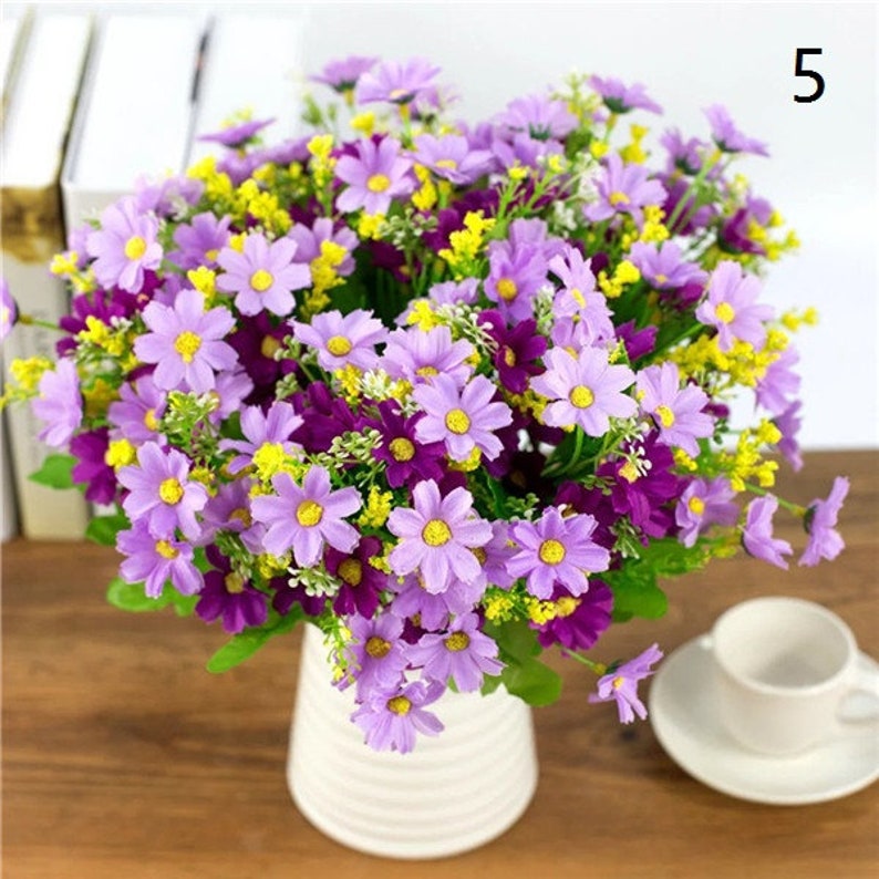 Artificial Bunch Fake Silk Daisy Flower Hydrangea Wedding Bouquet Valentine Gift